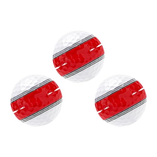 PLCPDM Juego de pelotas de golf de práctica de goma maciza, pelotas de entrenamiento de alto rendimiento de rebote para campos de conducción de swing