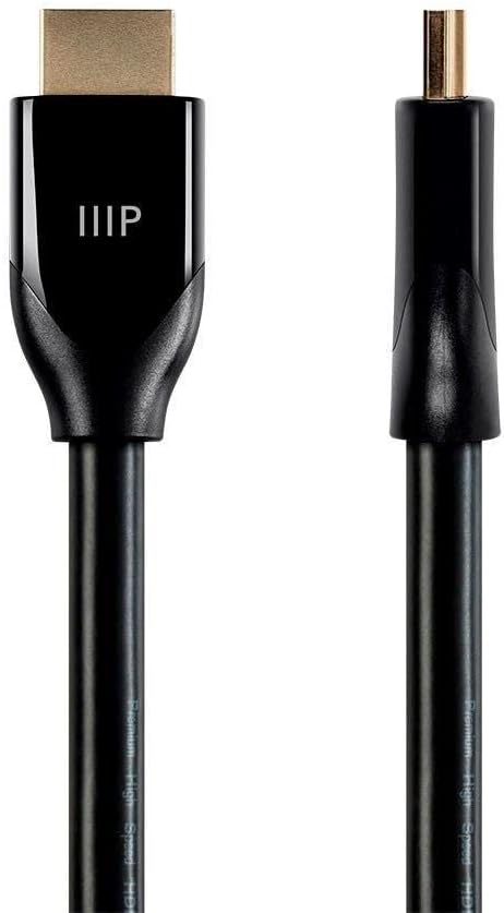 Monoprice Certified Premiu Meter High Speed HDMI Cable - 1 Meter - Black (2 Pack) 4K @ 60Hz, HDR, 18Gbps, 28AWG, YUV 4:4:4