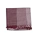 ANKOMINA Unisex Striped Cotton Linen Long Scarf Fashion Warm Lightweight Scarves Wraps with Fringed Edges for Women Men