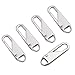 HEALLILY 6 Piezas de Plata Cremallera Tire Lengüeta de Repuesto Metal Cremallera Tirador Zip Deslizador Mango Extensor Reparador para Maletas Mochilas Bolsos Chaqueta Abrigo Botas