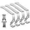CM Cosmos Pack of 4 Metal Christmas Stocking Hanger Hook Fireplace Mantel Stockings Hangers Mantelpiece Xmas Stocking Clips for Christmas Tree Fireplace