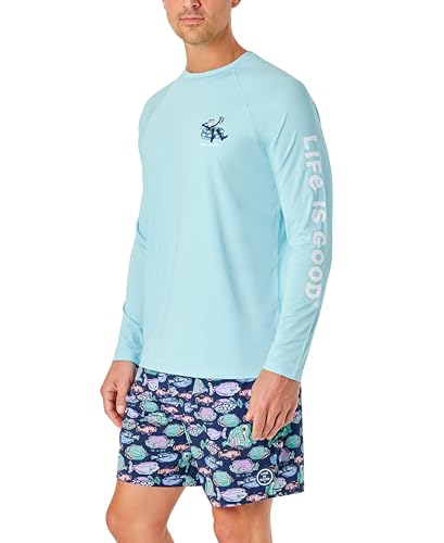 Life is Good Men's Standard Long-Sleeve Sun Shirt, Blue, Small2