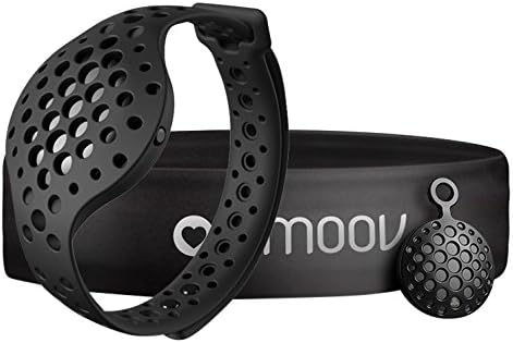 Moov NOW HR SWEAT Bundle - AI Fitness Trainer and Heart Rate Monitor - Swim, Run, Cycle, Cardio Boxing, HIIT - Stealth Black