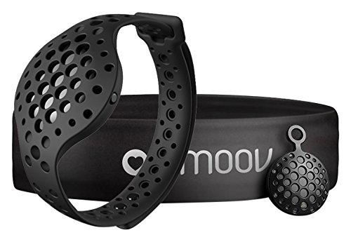 Moov NOW + Moov HR SWEAT Bundle - AI Fitness Trainer and Heart Rate Monitor - Swim, Run, Cycle, Cardio Boxing, HIIT - Stealth Black