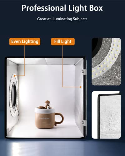 Fotobox Duclus für Produktfotografie, 30 cm mit Hintergründen