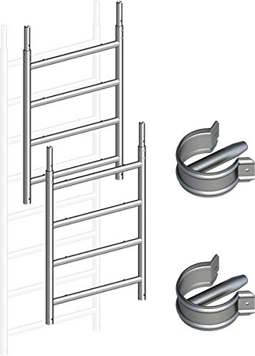 Preisvergleich Produktbild Layher Zifa Alu-Fahrgerüst P2 1406215 mit Standleiter-Optimierung - Arbeitshöhe 6,76 m - Sicherheitsaufbau P2