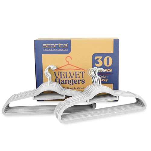 Image of Storite 30 Pack Non-Slip Velvet Suit Hangers