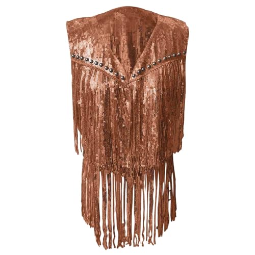Chaleco de lentejuelas mujer chaleco casual sólido cárdigan L 4