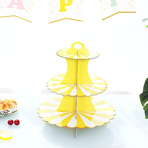 Alzata Torta 3 Piani In Cartone - Portadolci Biodegradabile Per Feste E Eventi