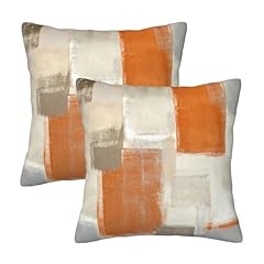 Orange Grey Abstract Art Painting