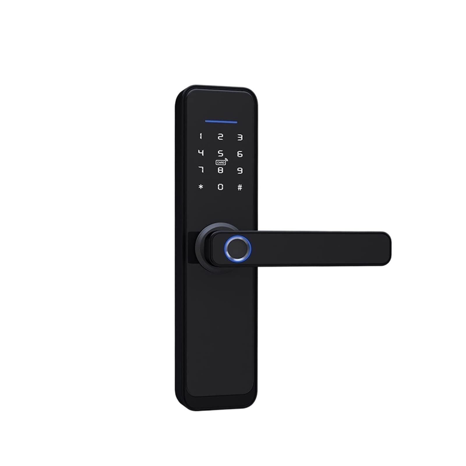 Inteligentny zamek do drzwi kompatybilny z Zemismart WiFi Smart Handle Blokada drzwi Cewka Inteligentny zamek bezpieczeństwa z kodem kluczowym i inteligentną aplikacją do śledzenia blokady (Kolor :