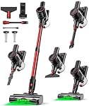 Cordless Vacuum Cleaner, 85,000RPM Powerful Stick Vacuum 8 in 1 Lightweight Vacuum Cleaners for Home, LED Display, 3 Suction Modes, 45Mins Detachable Battery Vacuum for Hard Floor Carpet Pet Hair
