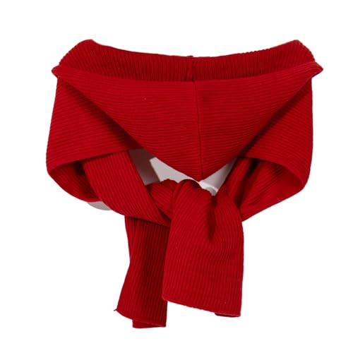 Solid Color Hooded Shawl All Matching Knitted Shawl Wrap Scarf Hat For Stylish Warmth Cold Weather Women Shoulder Wrap