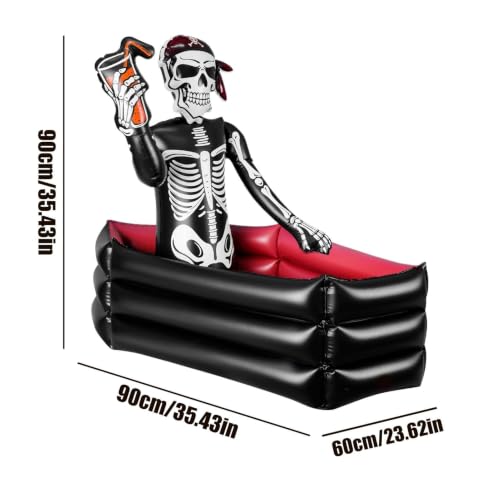 Nevera inflable de ataúd con revestimiento refinado y panel rígido de fiesta 2