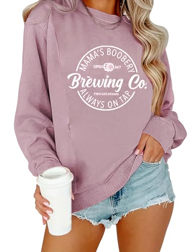 AEARGIV Damen-Pullover, lässig, Still-Sweatshirt, bequem, Reißverschluss,...