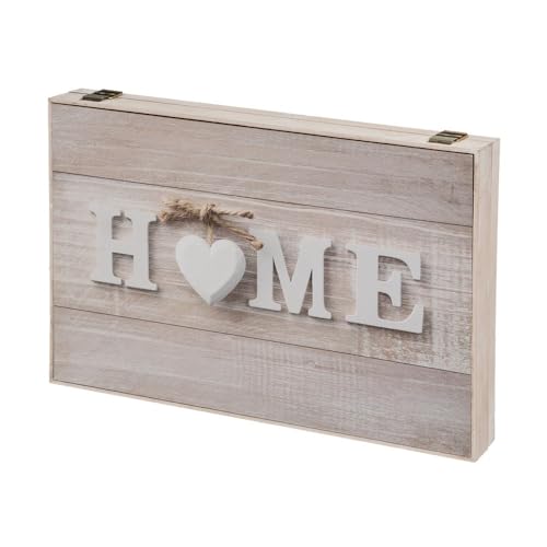 LOLAhome - Tapa Contador Luz o Cuadro Eléctrico de Madera Decorado con Texto Home de 46x31x6 cm