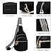 Hionion Small Leather Sling Bags for Women Fashion Crossbody Backpack Purse Sling Crossbody Bags Black