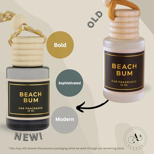 Image of Beach Bum Scent - Long Lasting Car Hanging Diffuser - Lasts up to 60 Days - Warm Pistachio and Coconut Cream and a Kiss of Salted Caramel Harmonize Beautifully with Tonka and Exotic Musks