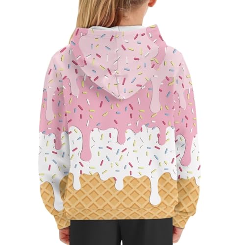Image of Coloranimal Unisex Girls and Boys Long Sleeve Hoodies Hoody Athletic Pullover Sweatshirts Tops Age 6-16year