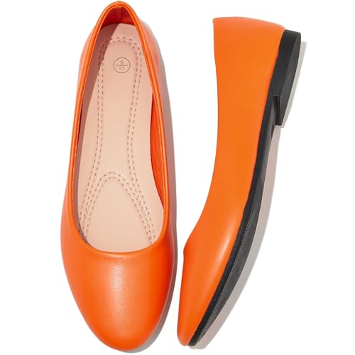 Image of Women's Ballet Flats Shoes Comfortable PU Leather Dress Slip on Shoes Teacher Business Casual