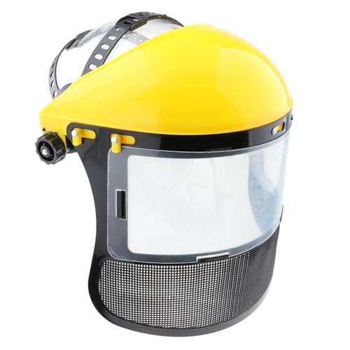 MagiDeal Timmer Face Work Equipment o protezione della protezione faccia da rallino per rasaerba per motoseghe, Giallo