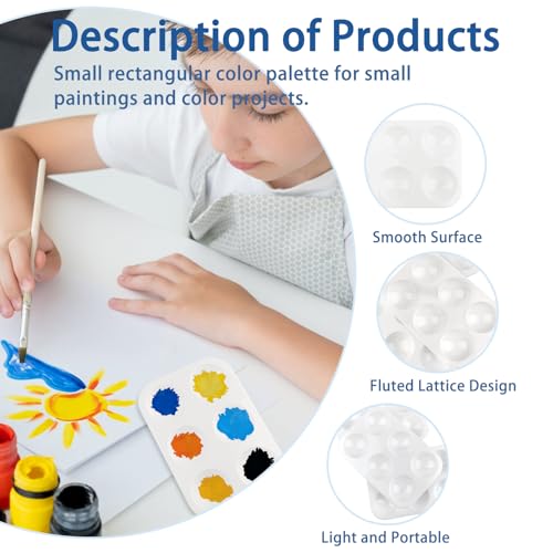 16PCS White Plastic Paint Trays - Essential for Painting Parties, DIY Crafts, and Art Painting