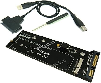 Sintech 24pin to SATA Adapter with USB SATA Cable,Compatible with SSD from MacBook Air Pro 2012 Year (NOT fit SSD from 2013-2015 Year)