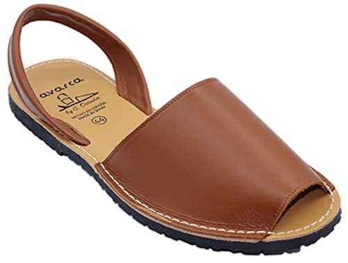 C. Ortuño 201 Avarca Menorquina de Piel Fabricado en España Mujer (Marrón, 40) Cover