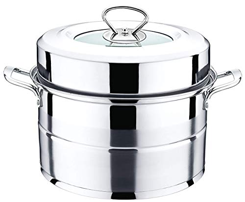 Bo Time Dampfgarer/Couscous-Kochtopf, Edelstahl, 2 Ebenen Cover