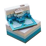  Bloc-notes d\'architecture de style ancien 3D, papier de bloc-notes d\'art 3D avec porte-stylo, bloc-notes d\'art de sculpture sur papier drôle et mignon, notes de poste créatives non collantes, cadeau d