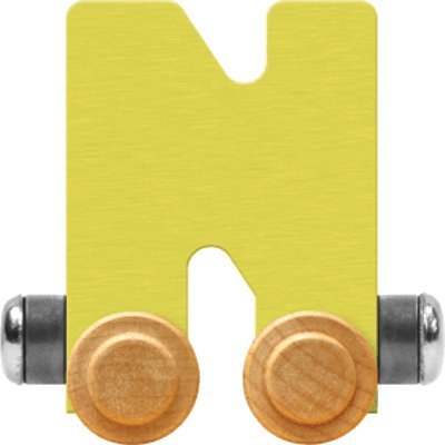 Maple Landmark NameTrain Pastel Letter Car N - Made in USA (Yellow)
