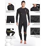 UNIQUEBELLA Men's Thermal Underwear Sets Top & Long Johns Fleece Sweat Quick Drying Thermo Base Layer - Image 4
