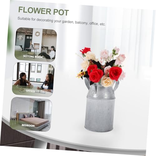 Conteneur d'arrangement floral en fer robuste et durable style vintage