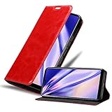 Cadorabo Hülle kompatibel mit Sony Xperia L4 aus Premium Kunst Leder Flip Klappbare Stoßfeste Magnetische [Standfunktion] [Kartenfächern] Cover Hülle für Sony Xperia L4 Tasche in Rot