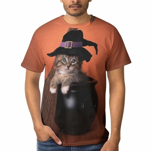 Tee Shirt Chat Magicien Homme pour vos Sorties Décontractées