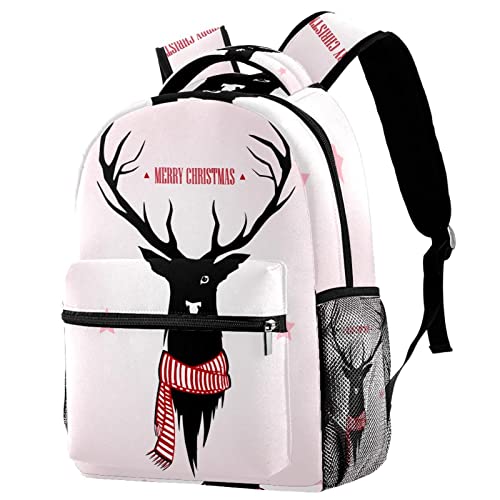 Alces de navidad mochila de viaje y excursionismo ideal para estudiantes activos