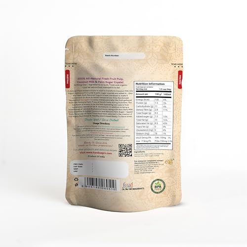 Image of HandS Dairy-Free Coconut Yogurt with Ice Apple | Plant-Based Vegan Yogurt Drink with Fresh Fruit Pulp & Palm Sugar Crystals | No Preservatives or Chemicals | 200g Each (Pack of 2)