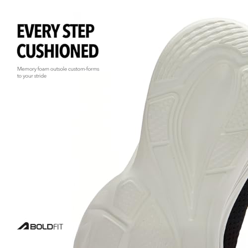 Image of Boldfit Shoes for Woman Soft Sole Women Shoes Memory Foam Walking Shoe for Women Slip on Shoe Woman Anti Skid Foot Wear for Ladies for All Day Walking