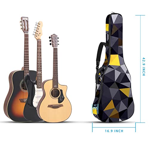 Housse de transport étanche pour guitare avec bandoulière réglable Motif géométrique triangle Noir et doré, Multicolore… - Les Beatles, Paul McCartney, John Lennon, RIngo Starr, George Harrison Housse de transport étanche pour guitare avec bandoulière réglable Motif géométrique triangle Noir et doré, Multicolore… – Image 6