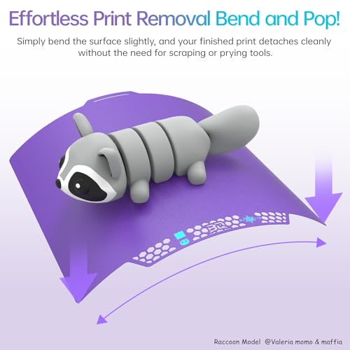 Image of BIQU CryoGrip Pro Glacier Build Plate for Bambu-Lab 3D Printers | X2D P2S P1S P1P X1C X1E A1, Double-Sided Fine Textured Spring Steel Sheet, Firm Adhesion, 257x257mm, Purple
