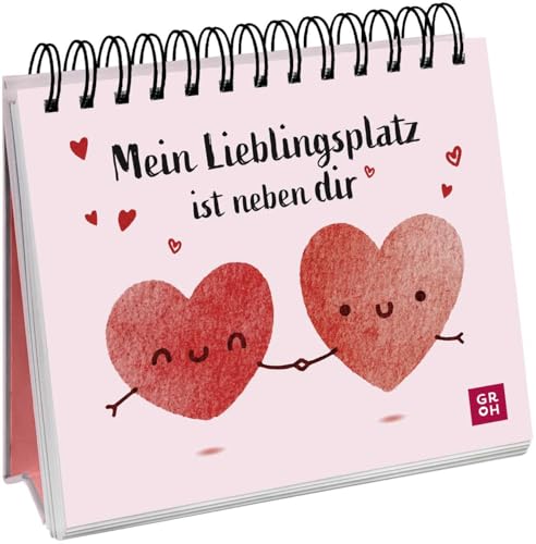 Mein Lieblingsplatz ist neben dir: Kleiner Aufsteller mit romantischen Liebeserklärungen für deinen Herzenmenschen | Perfekt als Geschenk zum Valentinstag, Jahrestag oder einfach so