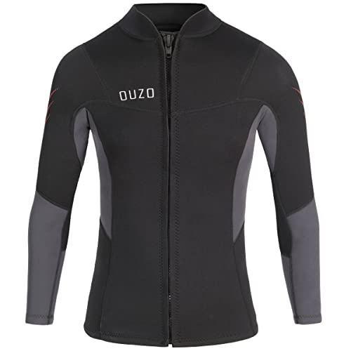 Wetsuit Top 3Mmwetsuit Jacket Men Front Zip Long Sleeve Diving Suit For Swimming Surfing Snorkeling Kayaking Scuba Diving Ts3005-Xl #TOP28