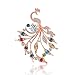 Produktbild OYEFLY Alloy Diamant Pfau Brosche Kleidung Zubehör Corsage Pin für Frauen von Parteien, Bankette, Hochzeiten Geburtstagsgeschenke Strass Kristall Brosche Pins Schmuck (Farbe)