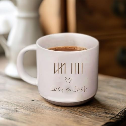 Taza de cerámica personalizada para aniversario 9 años miniatura 2