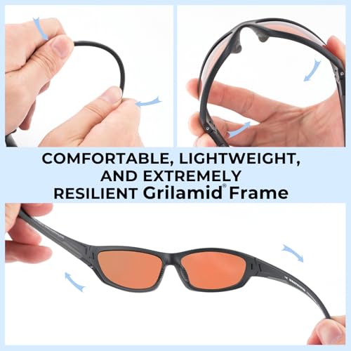 Image of KastKing Hiwassee Polarized Sport Sunglasses for Men and Women, Wrap Sunglasses for Fishing Cycling and Running,UV Protection