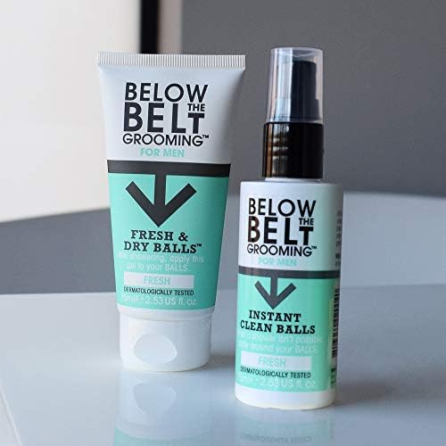 Below The Belt Grooming Instant Clean Balls - Ideal for Sports, Gym, Festivals & Travel - Oceanic Fresh Fragrance 75ml