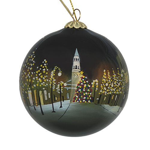 Hand Painted Glass Christmas Ornament - Burlington, Vermont At Night #TOP2