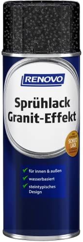 Preisvergleich Produktbild Sprühlack Granit-Effekt Schwarz 400 ml Renovo