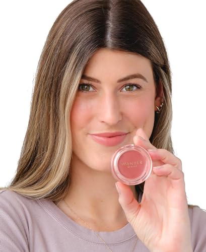 Image of inchWander Beauty Double Date Lip and Cheek - Honeymoon /Swipe - 4-in-1 Cream Blush & Lip Tint - Blush, Lip Moisturizer, Lip Balm, & Eye Gloss - Multitasking Eye, Cheek, and Lip Makeup With Green Tea inch