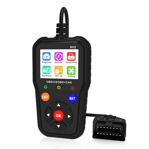 Flintronic OBD2 Diagnosis Coche OBD Scanner, Máquina Diagnostico para Coche Multimarca, Lector Diagnóstico Borrar Códigos Error Controlar Luz Motor, Protocolos OBDII/EOBD, Completas OBDII Diagnosis